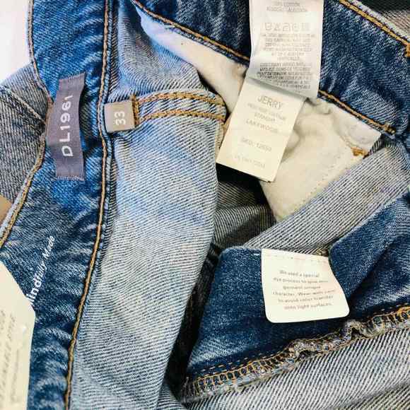 DL1961 $199 Lakewood Jerry Ultra High Rise Vintage Straight Light Wash Jeans 33 - Picture 4 of 10